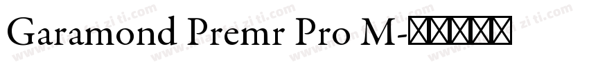 Garamond Premr Pro M字体转换